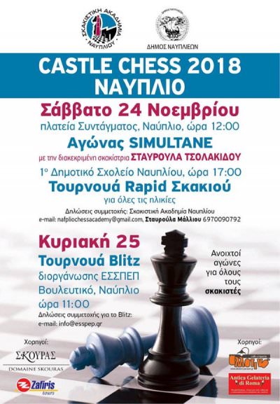 Castle Chess  Nafplio 2018