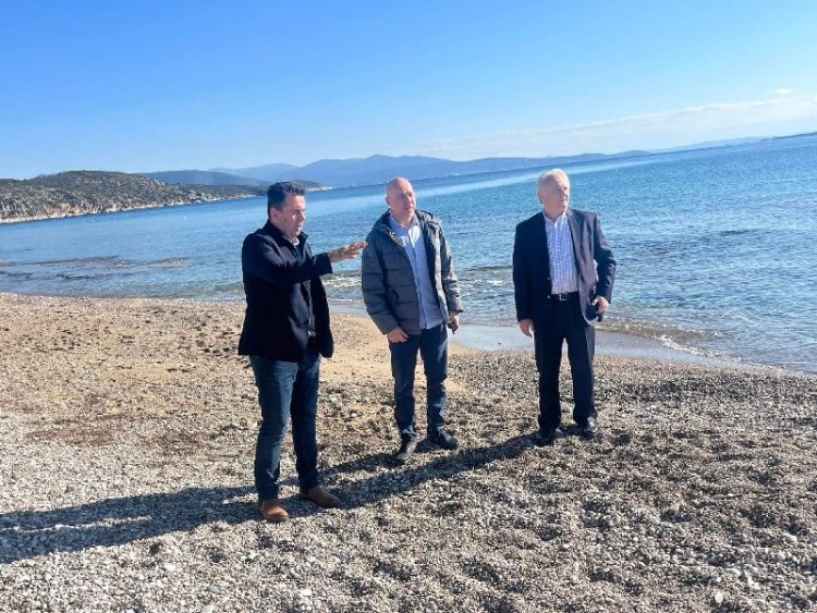 Επίσκεψη του Υφυπουργού Περιβάλλοντος Γιώργου Αμυρά στο Δήμο Ναυπλιέων για τη διάβρωση των ακτών