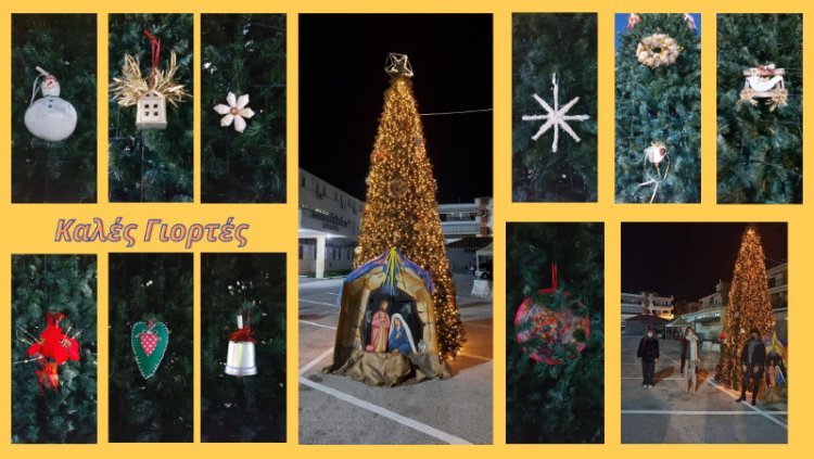Φωτίσαμε το Χριστουγεννιάτικο Δέντρο του Δήμου μας στο προαύλιο του νοσοκομείου Ναυπλίου