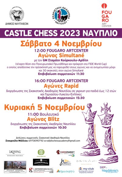 Σκακιστικό διήμερο από τη Σκακιστική Ακαδημία Ναυπλίου